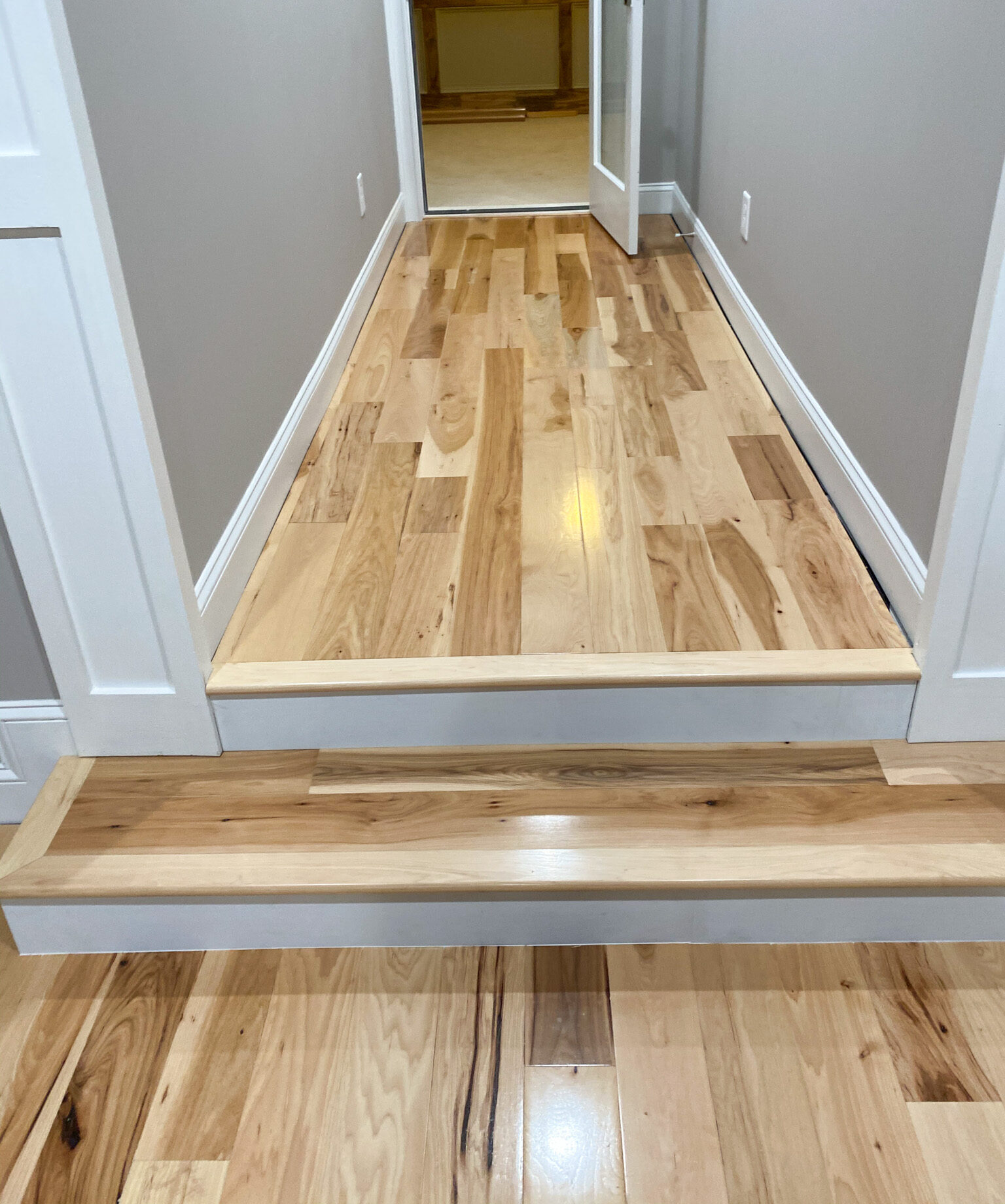 Office after flooring Morales Flooring nc installation raleigh nc Hardwood floor installation before and after - kitchen remodel by Morales Flooring Raleigh NC