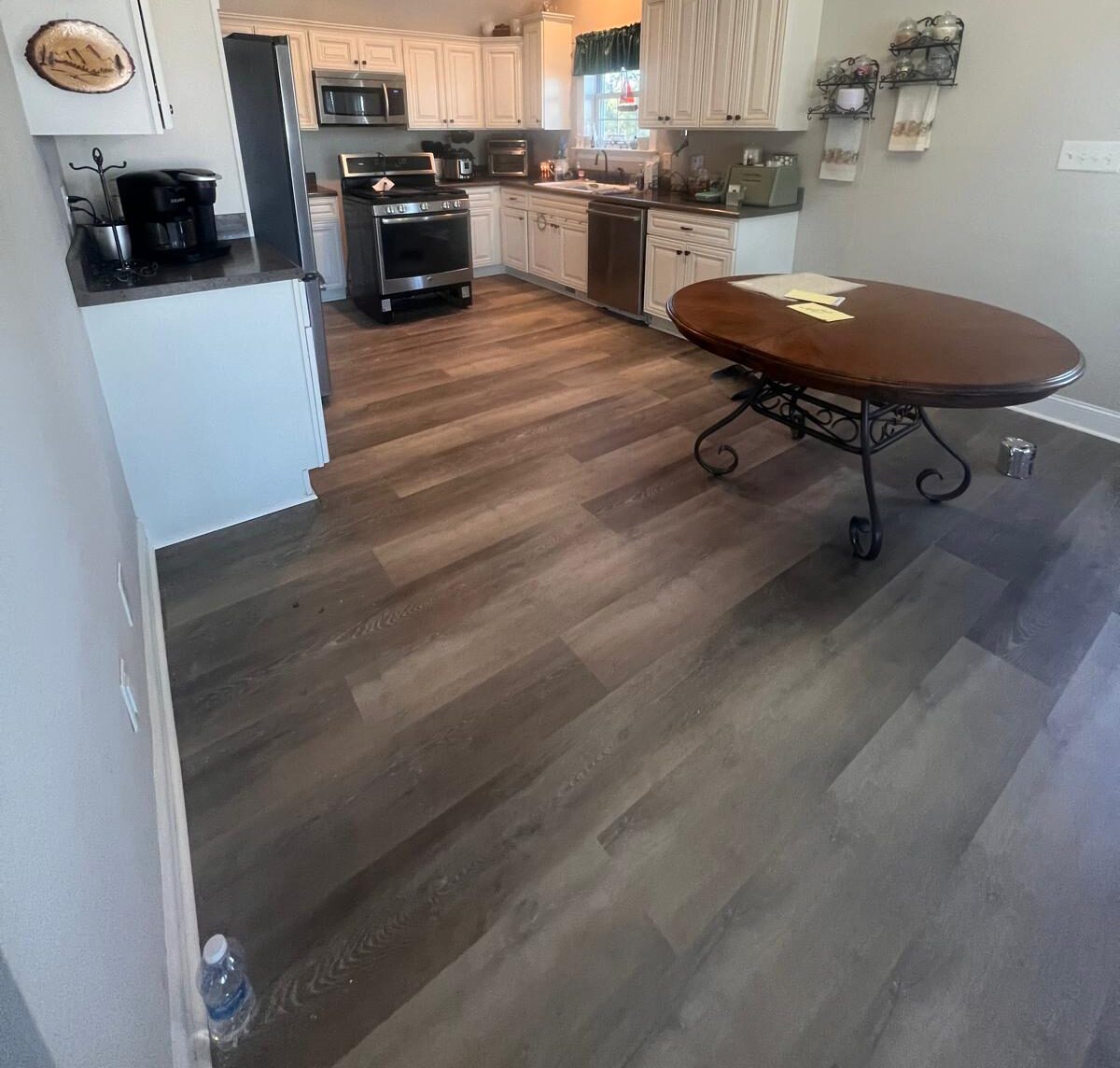 Kitchen Morales Flooring nc installation raleigh nc Hardwood floor installation before and after - kitchen remodel by Morales Flooring Raleigh NC 