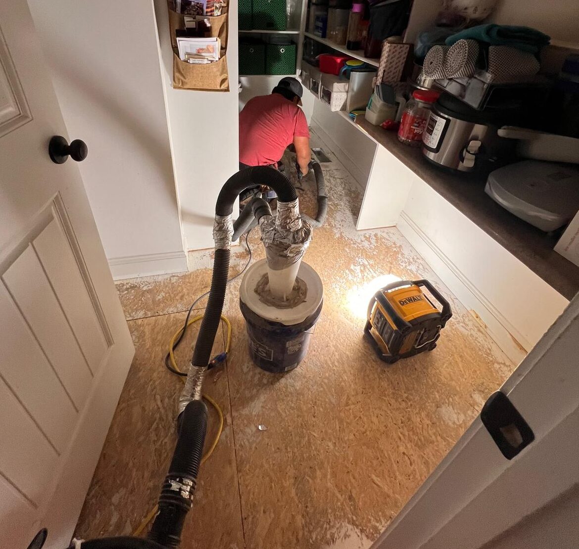 Kitchen before flooring Morales Flooring nc installation raleigh nc Hardwood floor installation before and after - kitchen remodel by Morales Flooring Raleigh NC 
